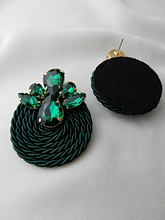 Load image into Gallery viewer, Green Bead Statement Earring
