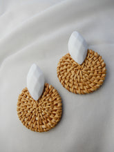 Load image into Gallery viewer, Ratten White Gem Earrings
