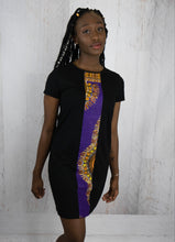 Load image into Gallery viewer, Purple african fabric Dress | Afrix Style
