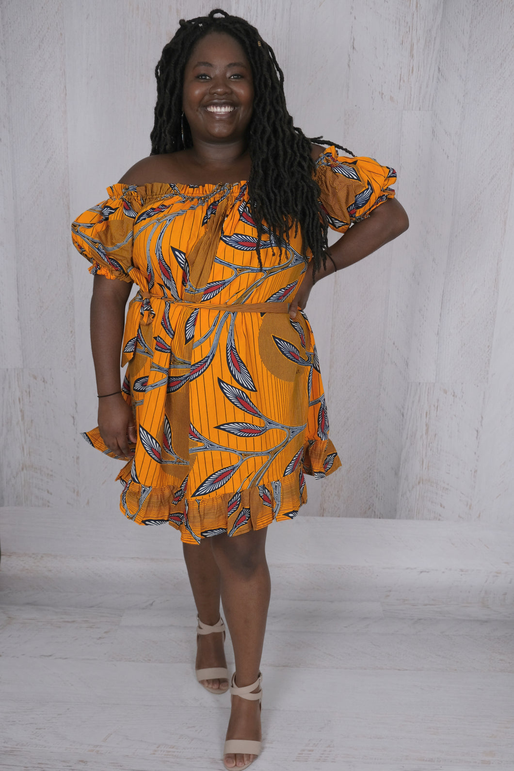 Off the Shoulder African Dress