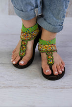 Load image into Gallery viewer, Beaded Sandals Flat

