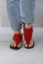 Load image into Gallery viewer, Red Flat Sandals
