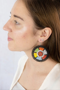 African Beaded Earrings - Circle Earrings