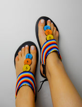 Load image into Gallery viewer, Bright Rainbow Sandals
