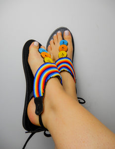 Bright Rainbow Sandals