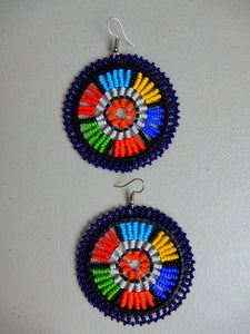 African Beaded Earrings - Circle Earrings
