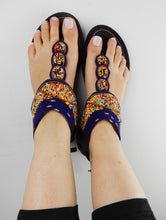 Load image into Gallery viewer, Navy Leather Sandals
