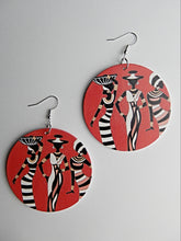 Load image into Gallery viewer, Black Queen Earrings - Printed Earrings
