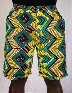 Afrix Style Mens African Fabric Shorts