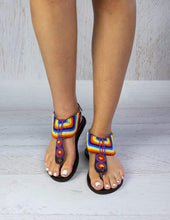 Load image into Gallery viewer, Afrix Style Sandals Rainbow Coloured Sandals
